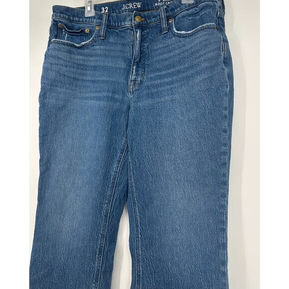J. Crew 9" demi-boot crop jean in Wedgewood wash - Picture 4 of 10